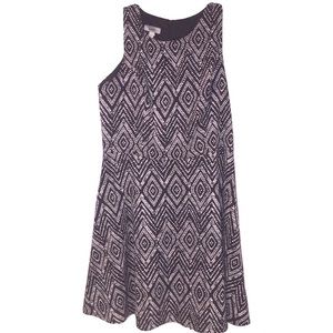 Dress Barn Black & White Pattern Dress Size 14